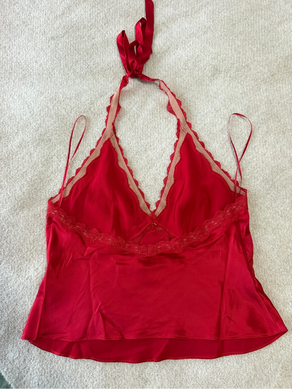 Reformation Monica Silk Top in Lipstick - Picture 9 of 13